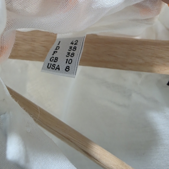 Jean Paul Gaultier Femme Sheer White Blouse Size US 8 - Picture 5 of 12